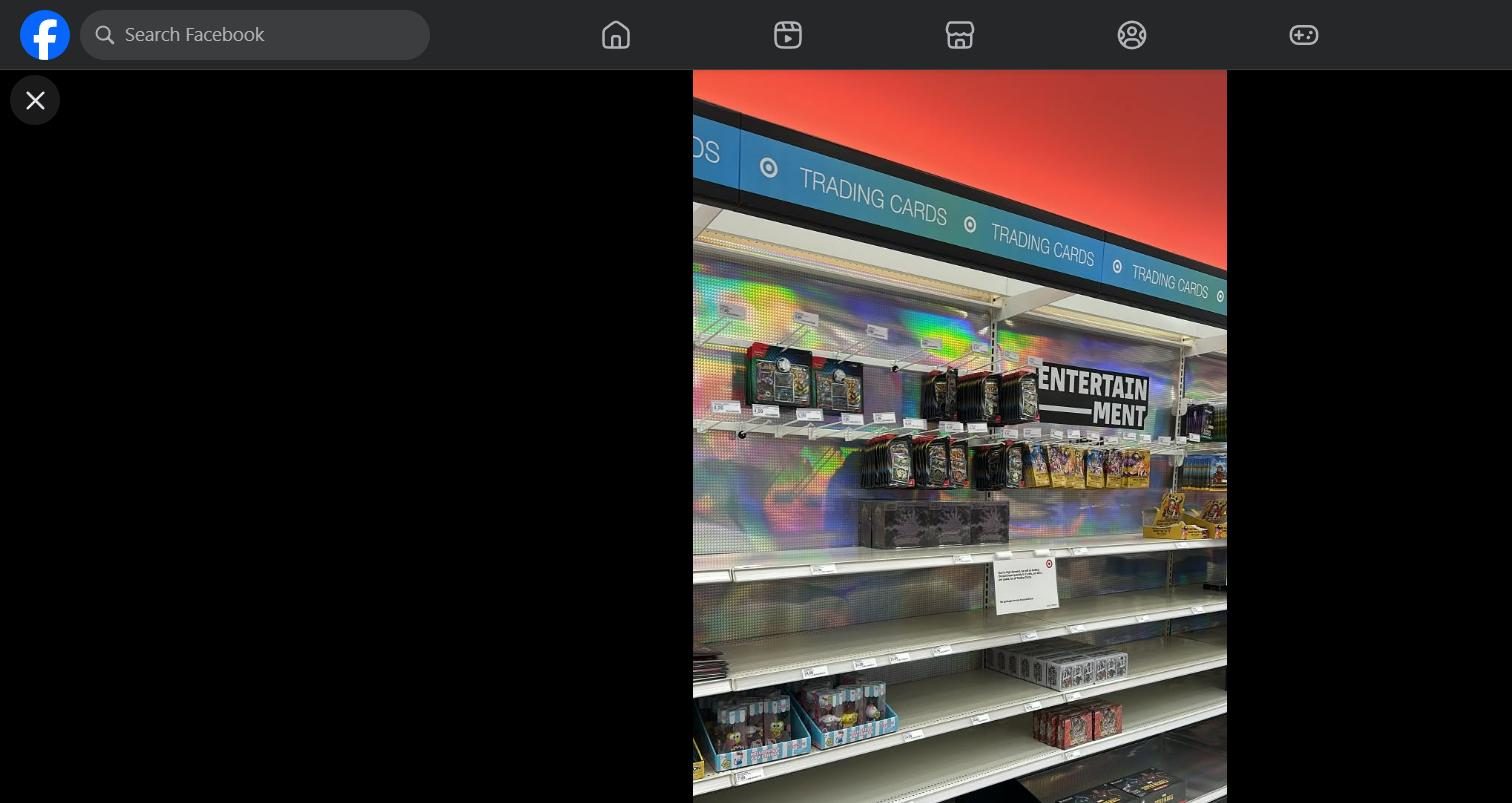 Shelf photo: at Target