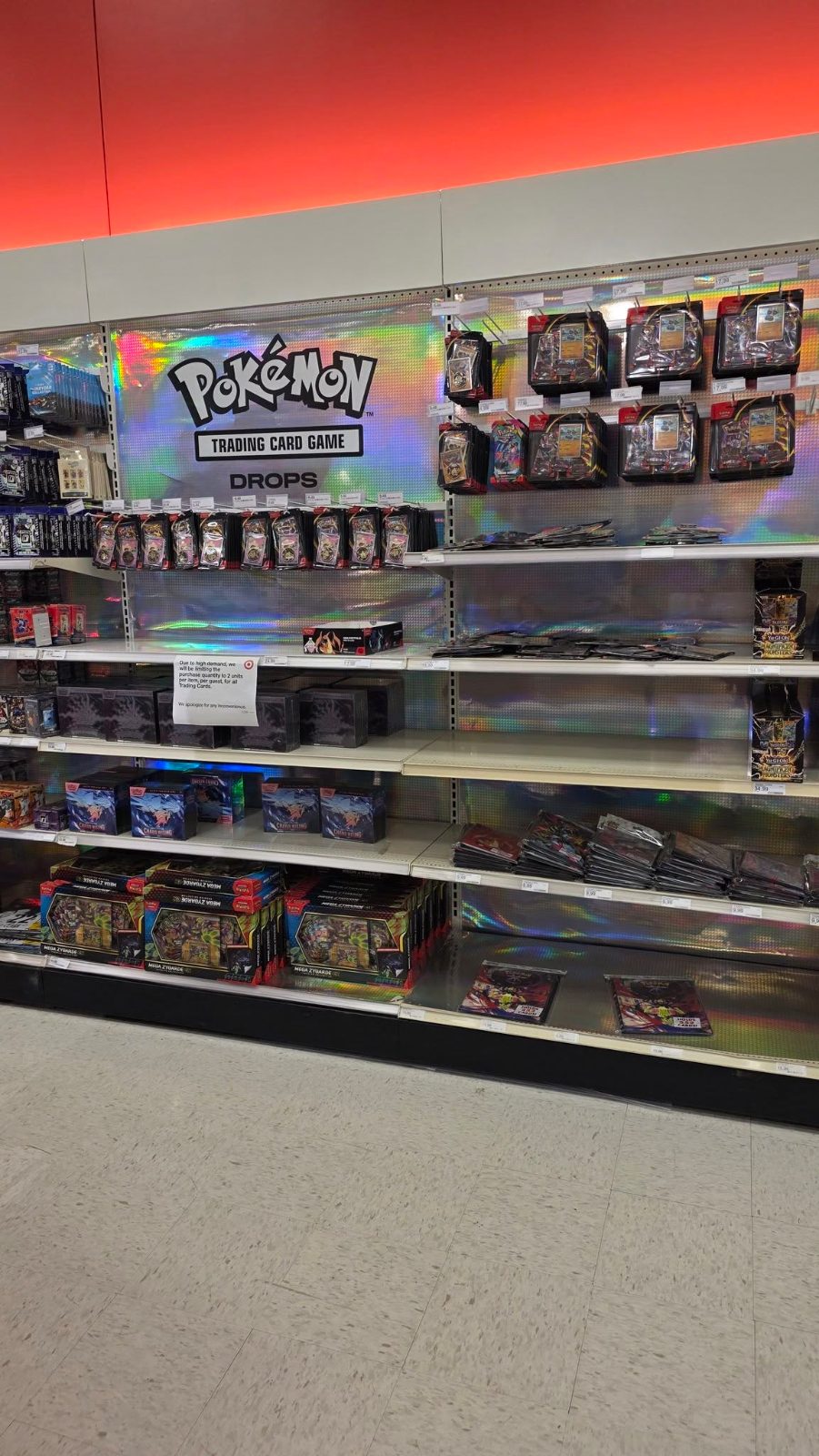 Shelf photo: Zygarde boxes, Chaos Rising Mixed restock (multiple items) at Target