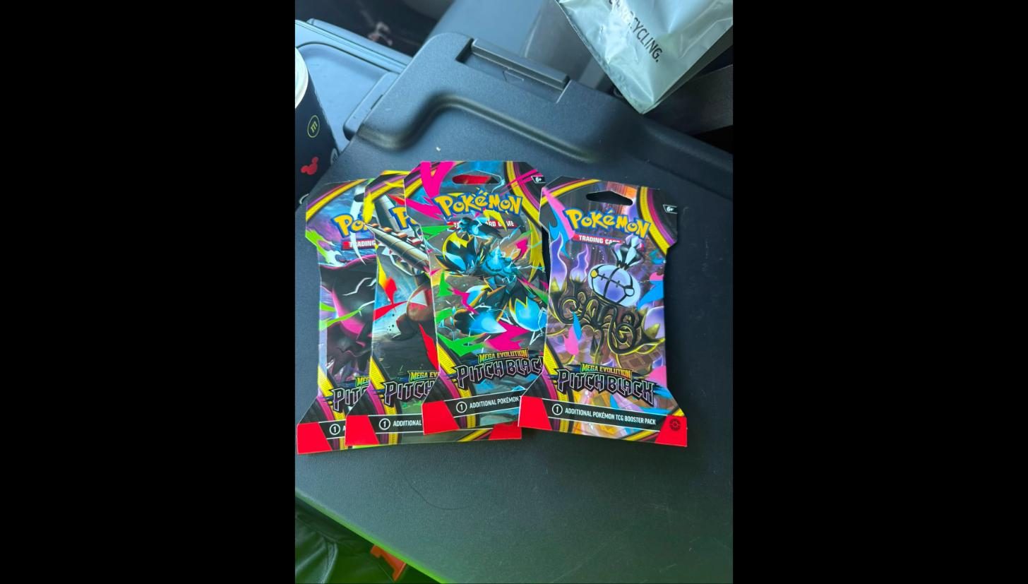 Shelf photo: Mega Evolution Pitch Black Booster Pack at Dollar General